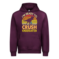 Mauve Wine i'm ready to crush kindergarten dinosaur back to school kids t shirt Urban Hoodie - artisFamous