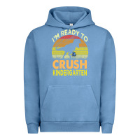 Pigment Pebble Blue i'm ready to crush kindergarten dinosaur back to school kids t shirt Urban Hoodie - artisFamous