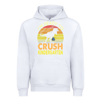 White i'm ready to crush kindergarten dinosaur back to school kids t shirt Urban Hoodie - artisFamous