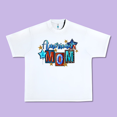 American Mom 4th Of July Urban Heavy Tee Designed By Fadigitalartstudio