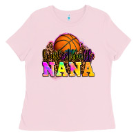 Bubblegum Pink basketball nana Ladies Tee - OliviaCreatesArt