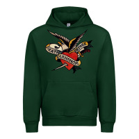 Forest Green sailor jerry tattoo art military mermaid Urban Hoodie - artisFamous