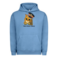 Pigment Pebble Blue cat tama train station master Urban Hoodie - artisFamous