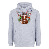 Heather Grey christmas  texas longhorn Heavyweight Hoodie - JahusDesignShop