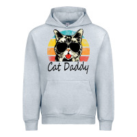 Heather Grey cat daddy vintage Urban Hoodie - artisFamous