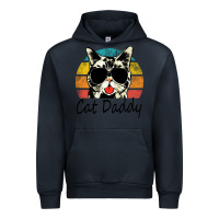 Navy cat daddy vintage Urban Hoodie - artisFamous