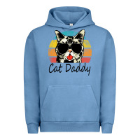 Pigment Pebble Blue cat daddy vintage Urban Hoodie - artisFamous