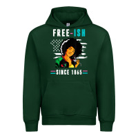 Forest Green juneteenth free ish since 1865 black Urban Hoodie - artisFamous
