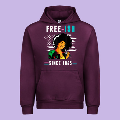 Juneteenth Free Ish Since 1865 Black Urban Hoodie Designed By Artisfamous