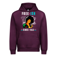 Mauve Wine juneteenth free ish since 1865 black Urban Hoodie - artisFamous