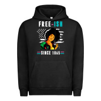 Pigment Black juneteenth free ish since 1865 black Urban Hoodie - artisFamous
