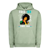 Pigment Oil Green juneteenth free ish since 1865 black Urban Hoodie - artisFamous