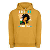 Pigment Peanut Butter juneteenth free ish since 1865 black Urban Hoodie - artisFamous