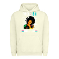 Pigment Pistachio juneteenth free ish since 1865 black Urban Hoodie - artisFamous