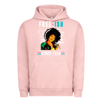 Pigment Salmon juneteenth free ish since 1865 black Urban Hoodie - artisFamous