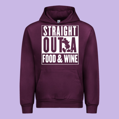 Straight Out A Food And Wine Urban Hoodie Designed By Artisfamous