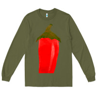 Army Green Chilli Pepper Fa Element Long Sleeve Tee - FaDigitalArtStudio