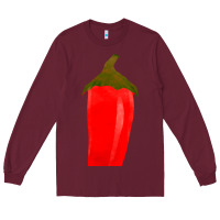 Burgundy Chilli Pepper Fa Element Long Sleeve Tee - FaDigitalArtStudio