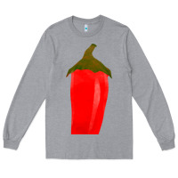Heather Grey Chilli Pepper Fa Element Long Sleeve Tee - FaDigitalArtStudio