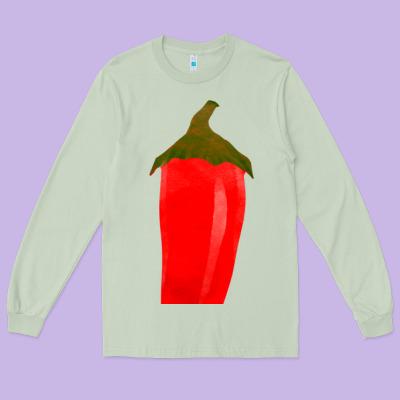Chilli Pepper Fa Element Long Sleeve Tee Designed By Fadigitalartstudio