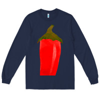 Navy Chilli Pepper Fa Element Long Sleeve Tee - FaDigitalArtStudio