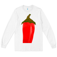 White Chilli Pepper Fa Element Long Sleeve Tee - FaDigitalArtStudio