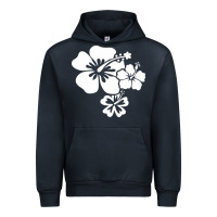 Navy hawaiian flower Urban Hoodie - artisFamous