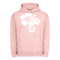 Pigment Salmon hawaiian flower Urban Hoodie - artisFamous