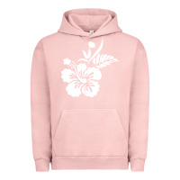 Pigment Salmon hawaiian flower Urban Hoodie - artisFamous