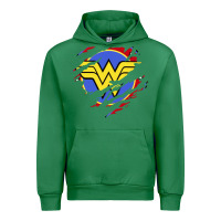 Emerald tear off wonder woman shield Urban Hoodie - artisFamous