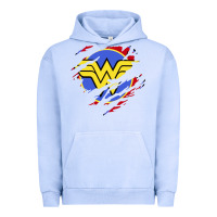 Pigment Grape Ice tear off wonder woman shield Urban Hoodie - artisFamous
