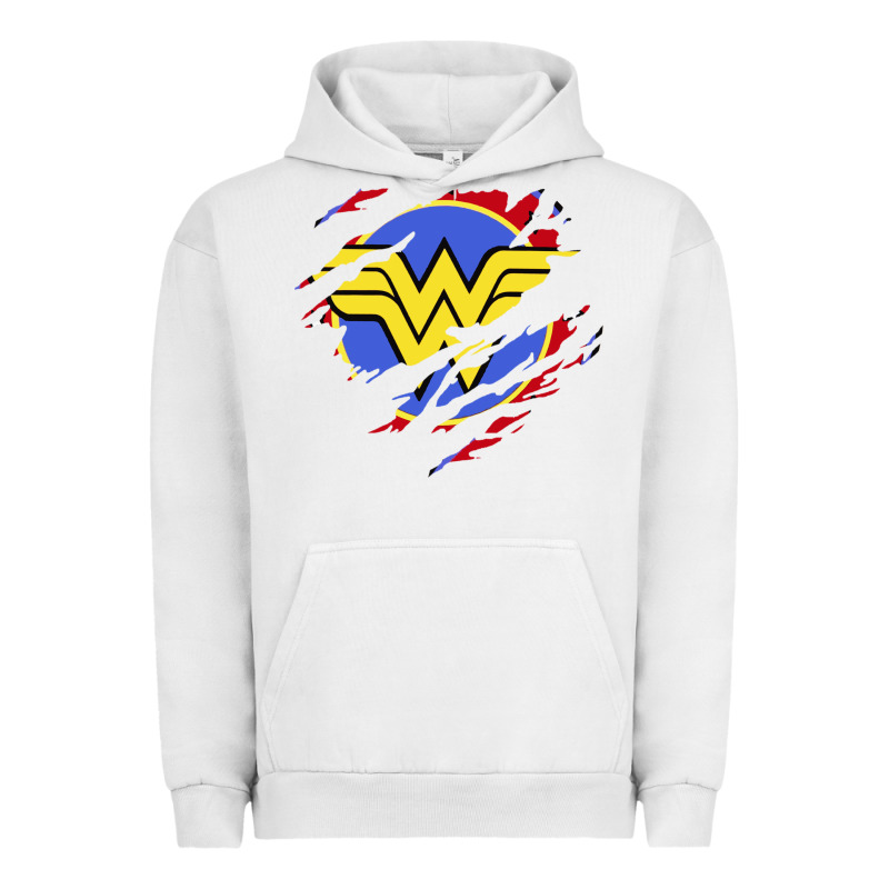 Tear Off Wonder Woman Shield Urban Hoodie by artisFamous | Teevron