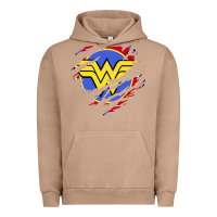 Pigment Burro tear off wonder woman shield Urban Hoodie - artisFamous