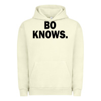 Pigment Pistachio bo knows (black text) Urban Hoodie - artisFamous
