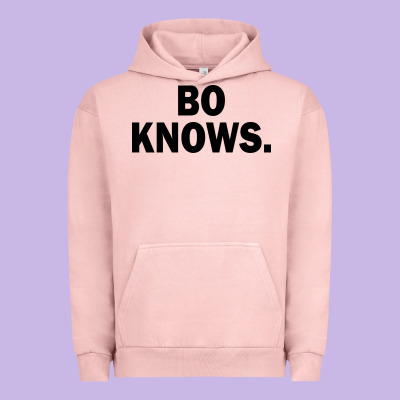 Bo Knows (black Text) Urban Hoodie Designed By Artisfamous
