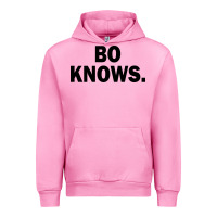 Fuchsia Pink bo knows (black text) Urban Hoodie - artisFamous