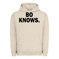 Pigment French Oak bo knows (black text) Urban Hoodie - artisFamous