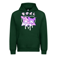 Forest Green melody and kuromi heart Urban Hoodie - artisFamous