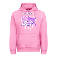 Fuchsia Pink melody and kuromi heart Urban Hoodie - artisFamous