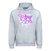 Heather Grey melody and kuromi heart Urban Hoodie - artisFamous