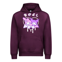 Mauve Wine melody and kuromi heart Urban Hoodie - artisFamous