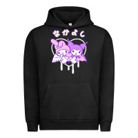 Pigment Black melody and kuromi heart Urban Hoodie - artisFamous