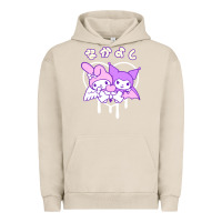 Pigment French Oak melody and kuromi heart Urban Hoodie - artisFamous