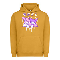 Pigment Peanut Butter melody and kuromi heart Urban Hoodie - artisFamous