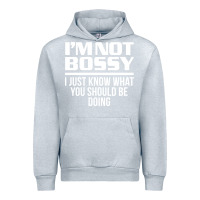 Heather Grey I'M NOT BOSSY I JUST KNOW WHAT YOU SHOULD BE DOING FUNNY Urban Hoodie - artisFamous