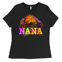 Black basketball nana Ladies Tee - OliviaCreatesArt