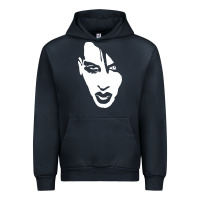 Navy marilyn manson face Urban Hoodie - artisFamous