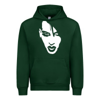 Forest Green marilyn manson face Urban Hoodie - artisFamous