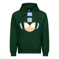 Forest Green mega man retro video game face Urban Hoodie - artisFamous