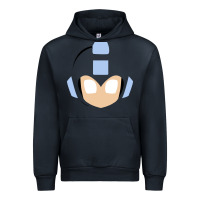 Navy mega man retro video game face Urban Hoodie - artisFamous